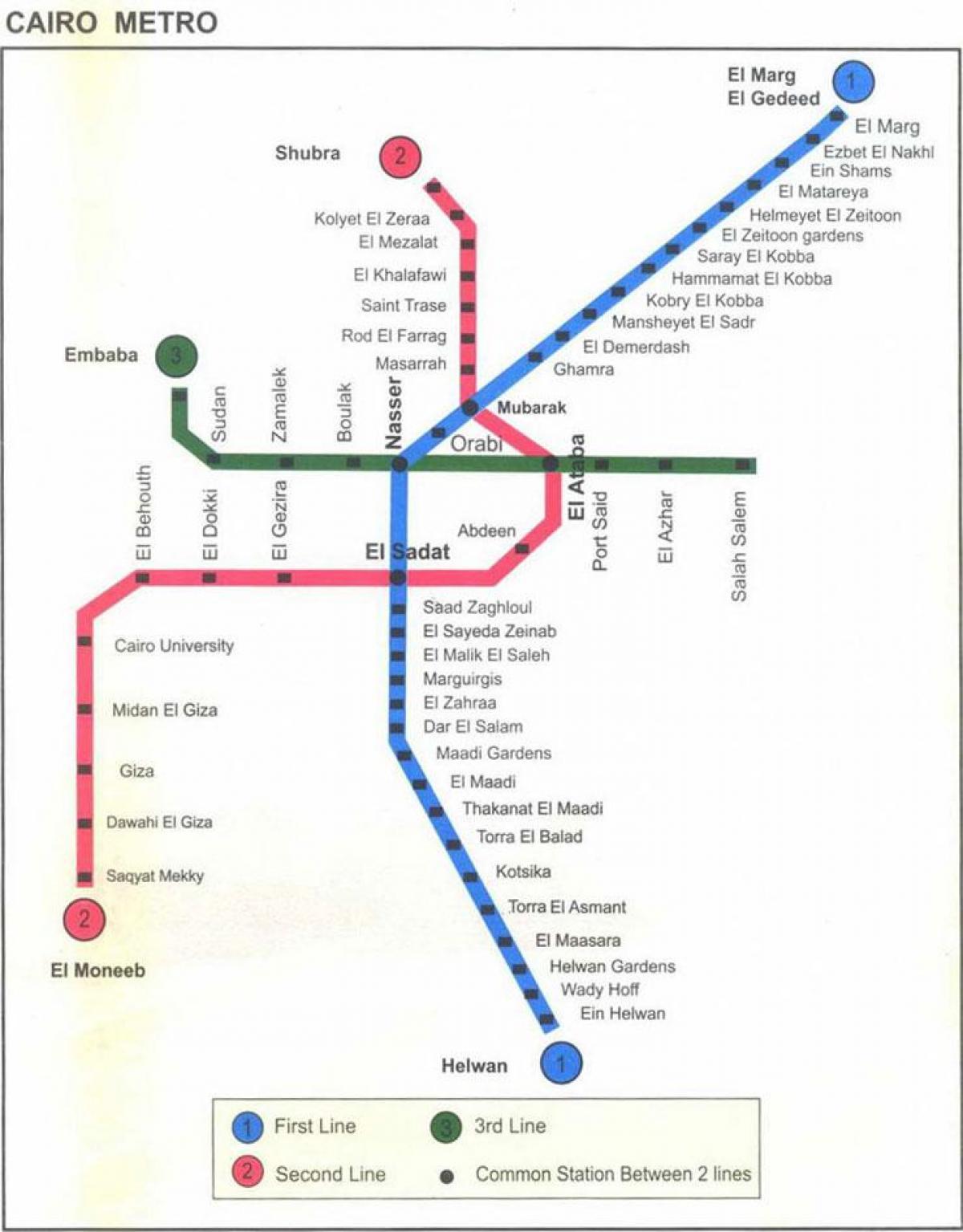 kaïro metro kaart
