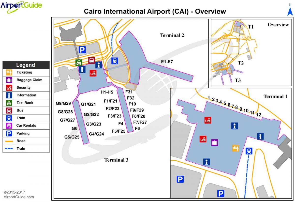 kaïro internasionale lughawe kaart
