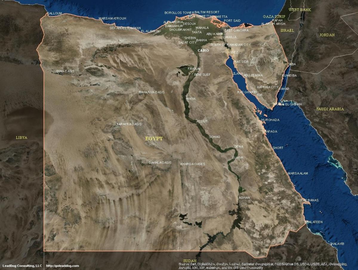 Kaart van kaïro satelliet