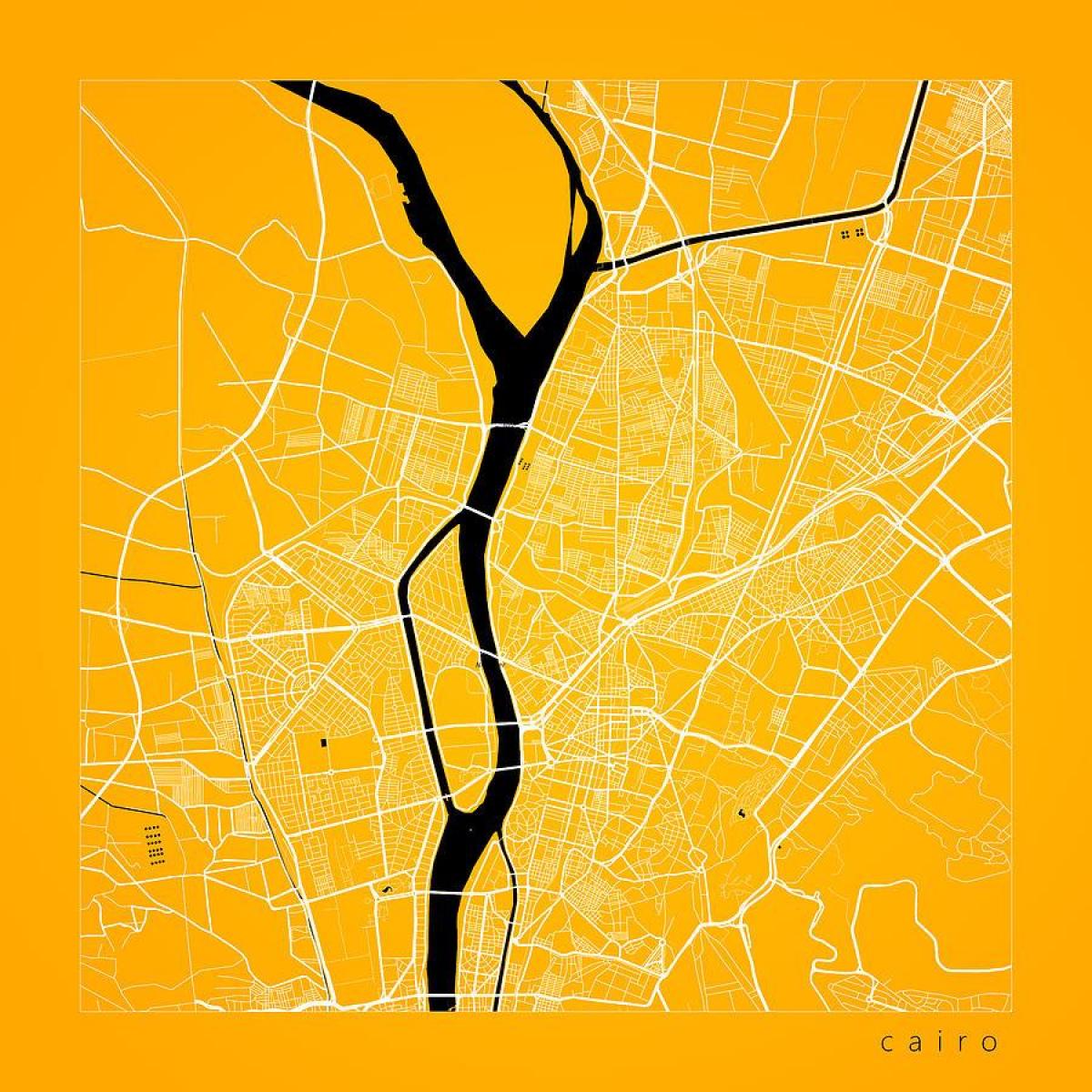Kaart van kaïro straat