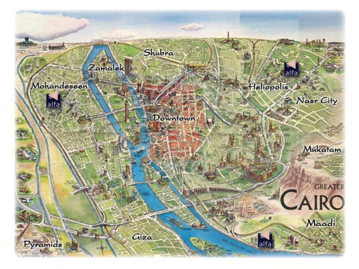 Kaart van mohandeseen kaïro