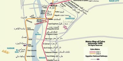 Kaïro metro kaart 2016
