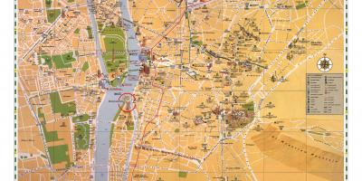 Kaïro toeriste-aantreklikhede kaart