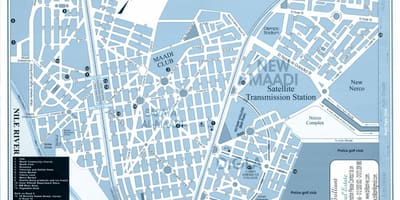 Kaart van maadi kaïro